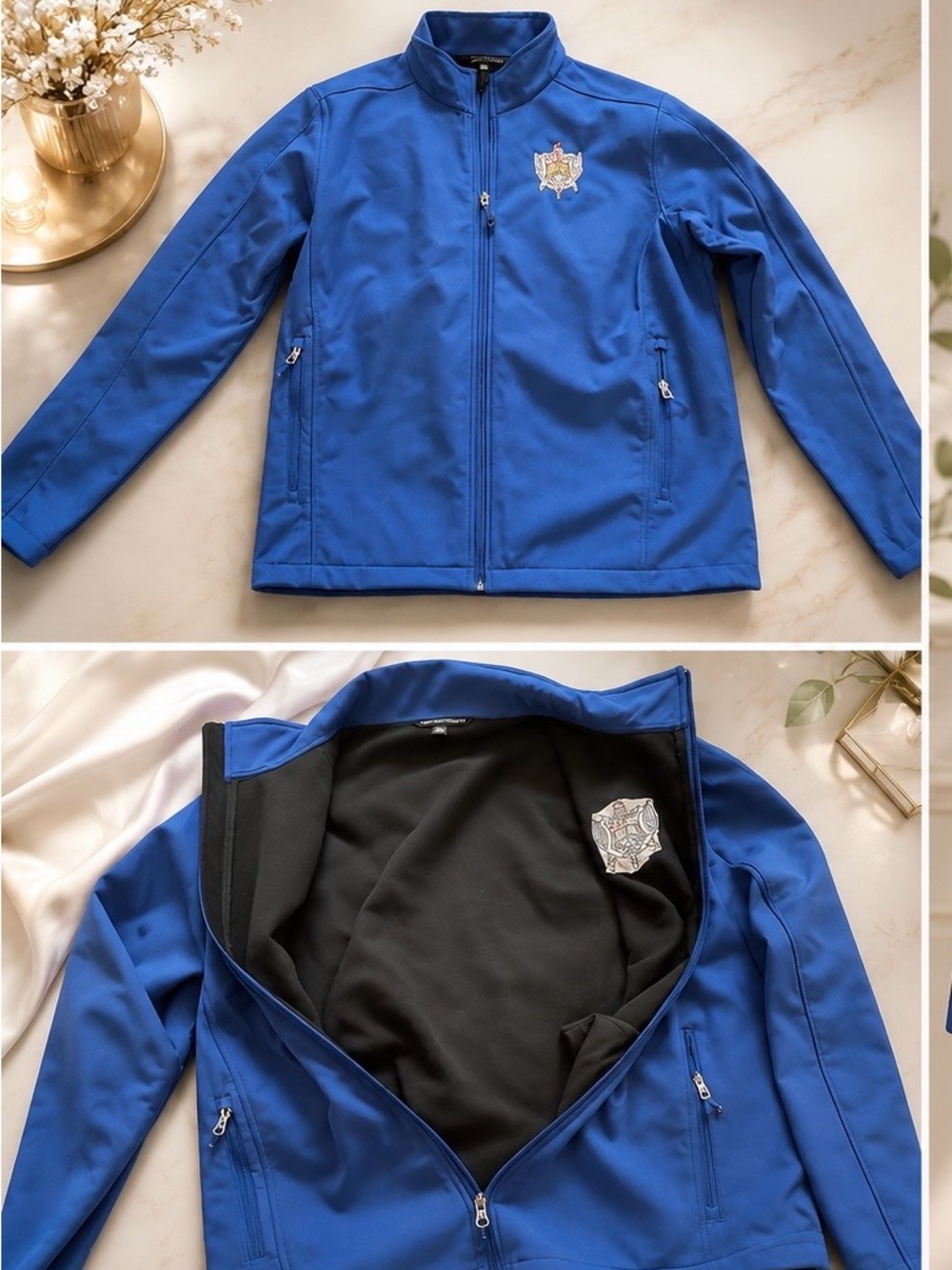 Port Authority Royal Blue Softshell Jacket with Embroidered Crest